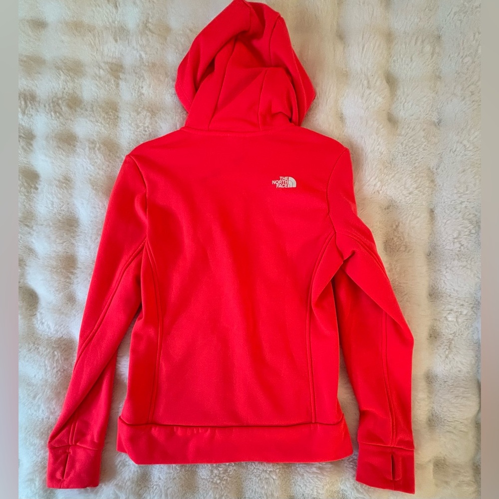 The North Face Mezzaluna Hoodie Jacket Impact Orange Full Zip small pockets - Picture 5 of 8